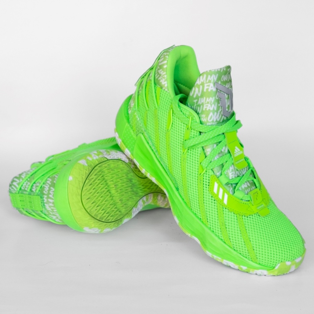 Adidas Dame 7 "I Am My Own Fan" Basketball Shoes, Solar Green, FY0160, Size 8.5